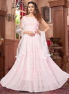 Pink Colour Nityam Fashion Heavy Wedding Wear Embroidery Work Anarkali Salwar Suit Collection 608